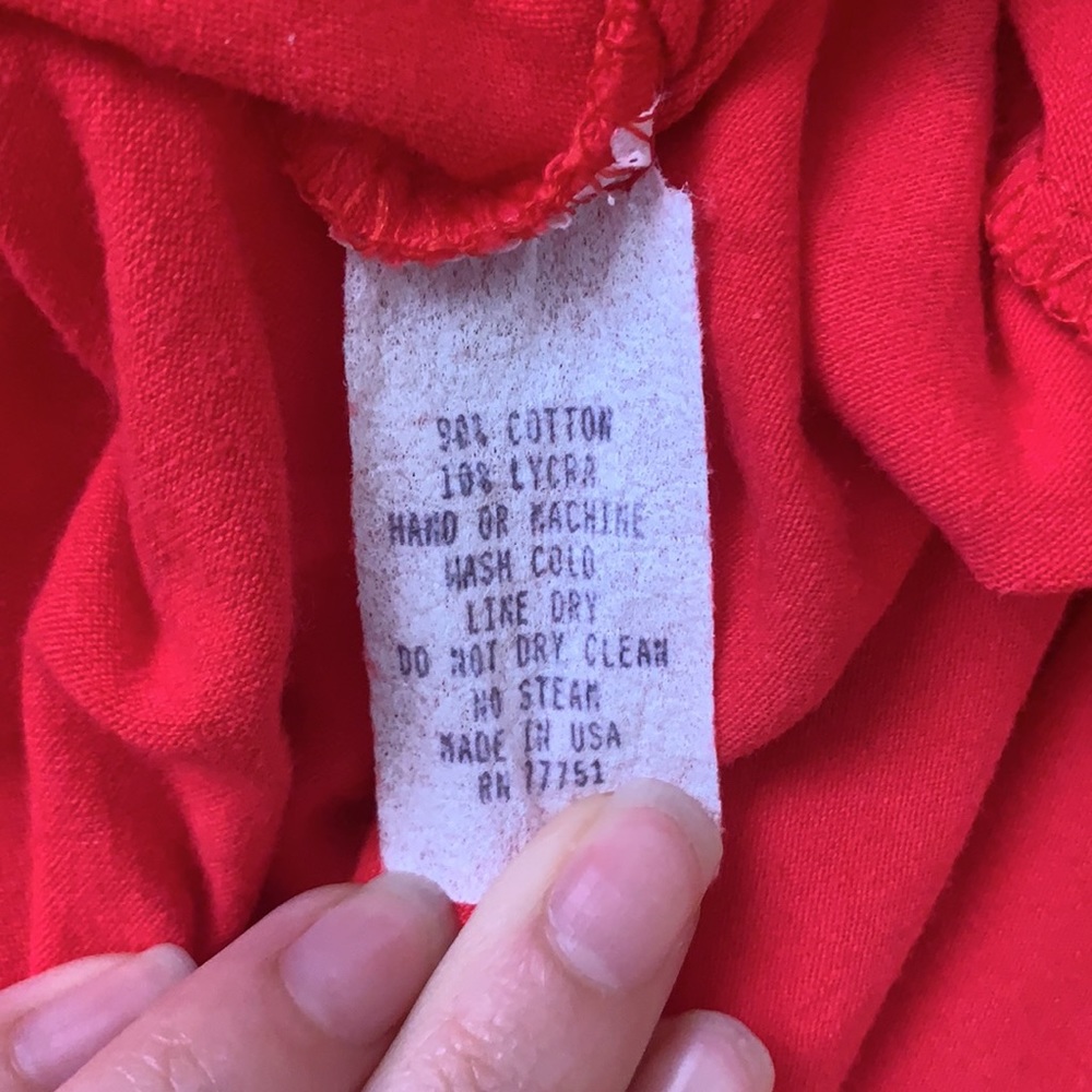 β€οΈ VINTAGE BETSEY JOHNSON RETRO DROP WAIST RED MAXI MIDI 90s y2k GRUNGE XS - Picture 6 of 11